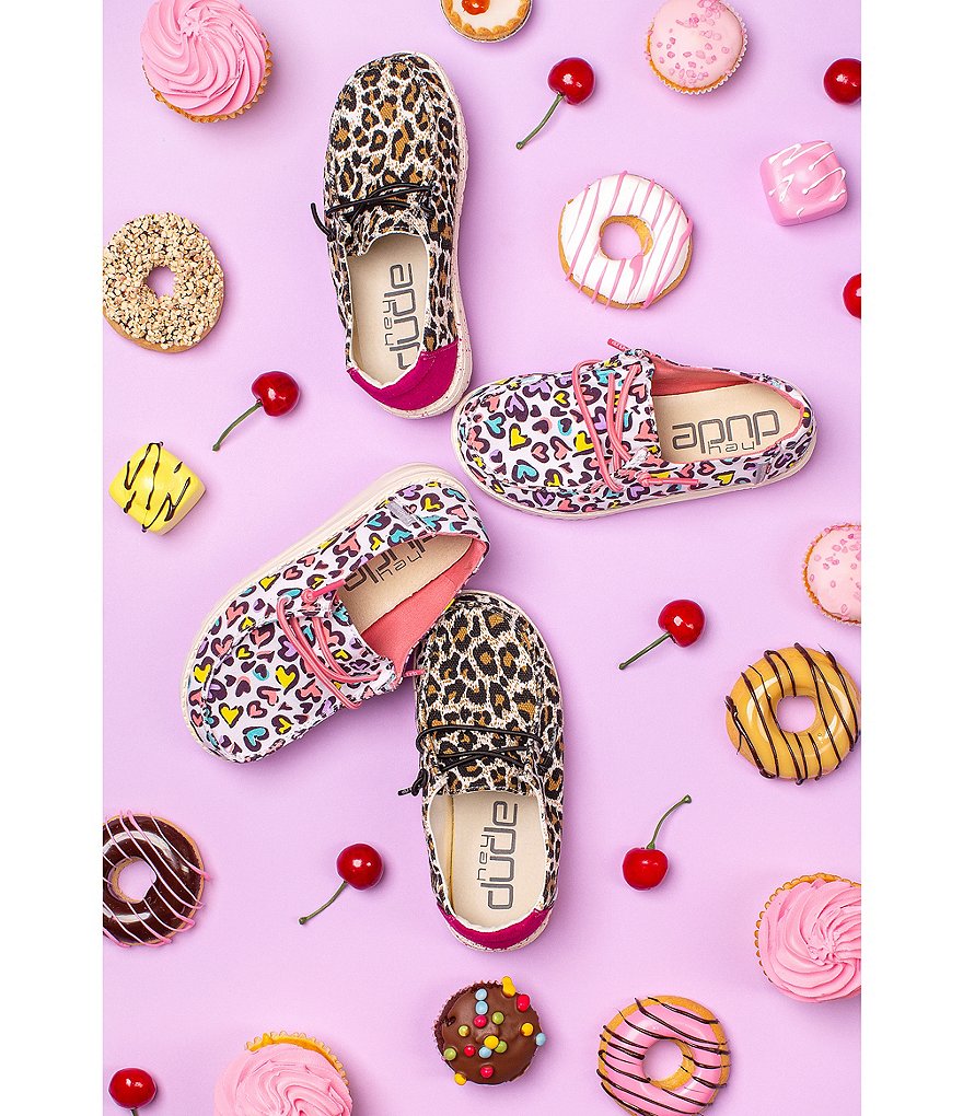 Hey Dude Girls' Wendy Cheetah Printed Washable Slip-Ons (Toddler)