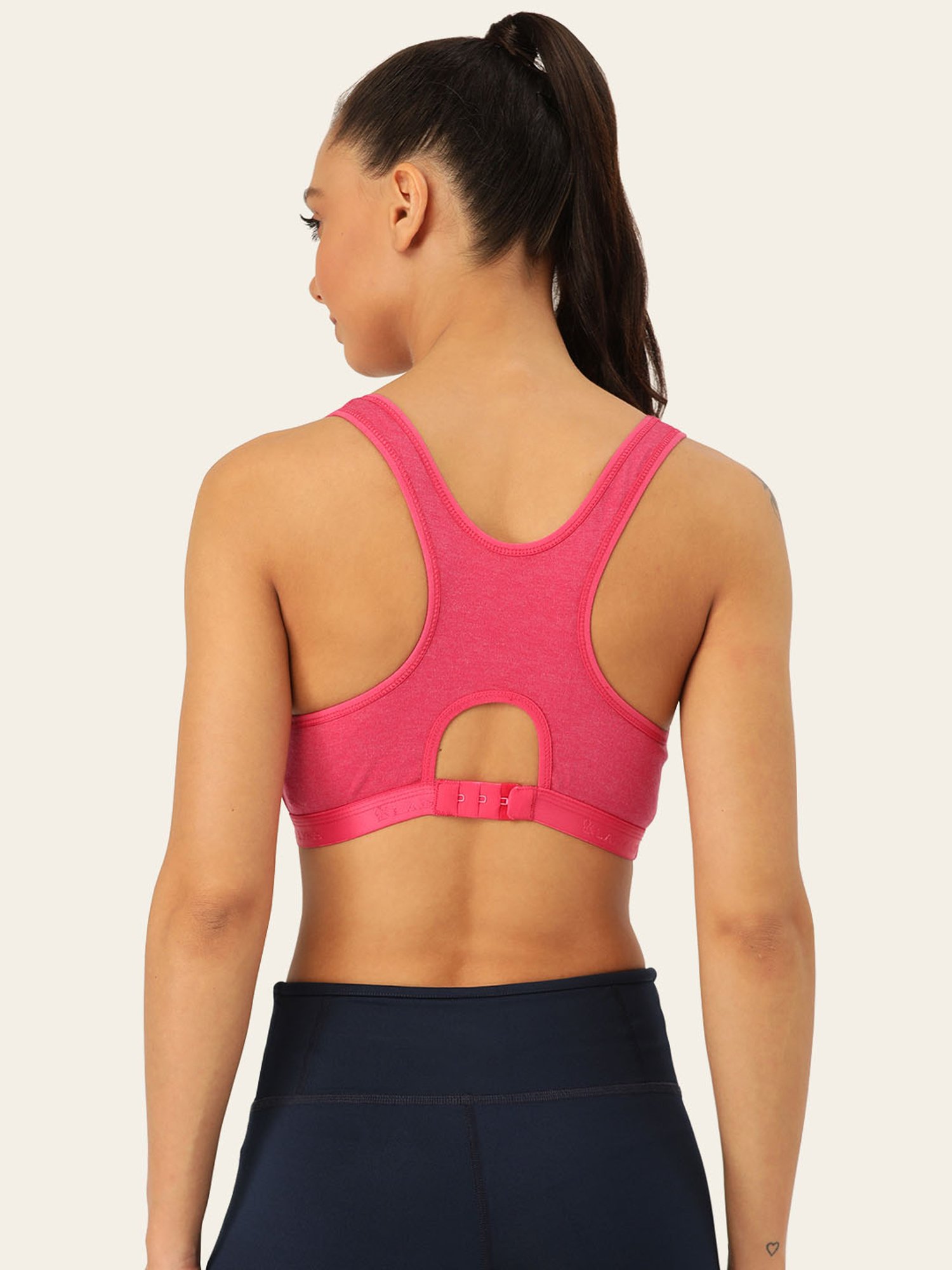 Lady Lyka Multicolor Non Wired Padded Sports Bra (Pack of 2)