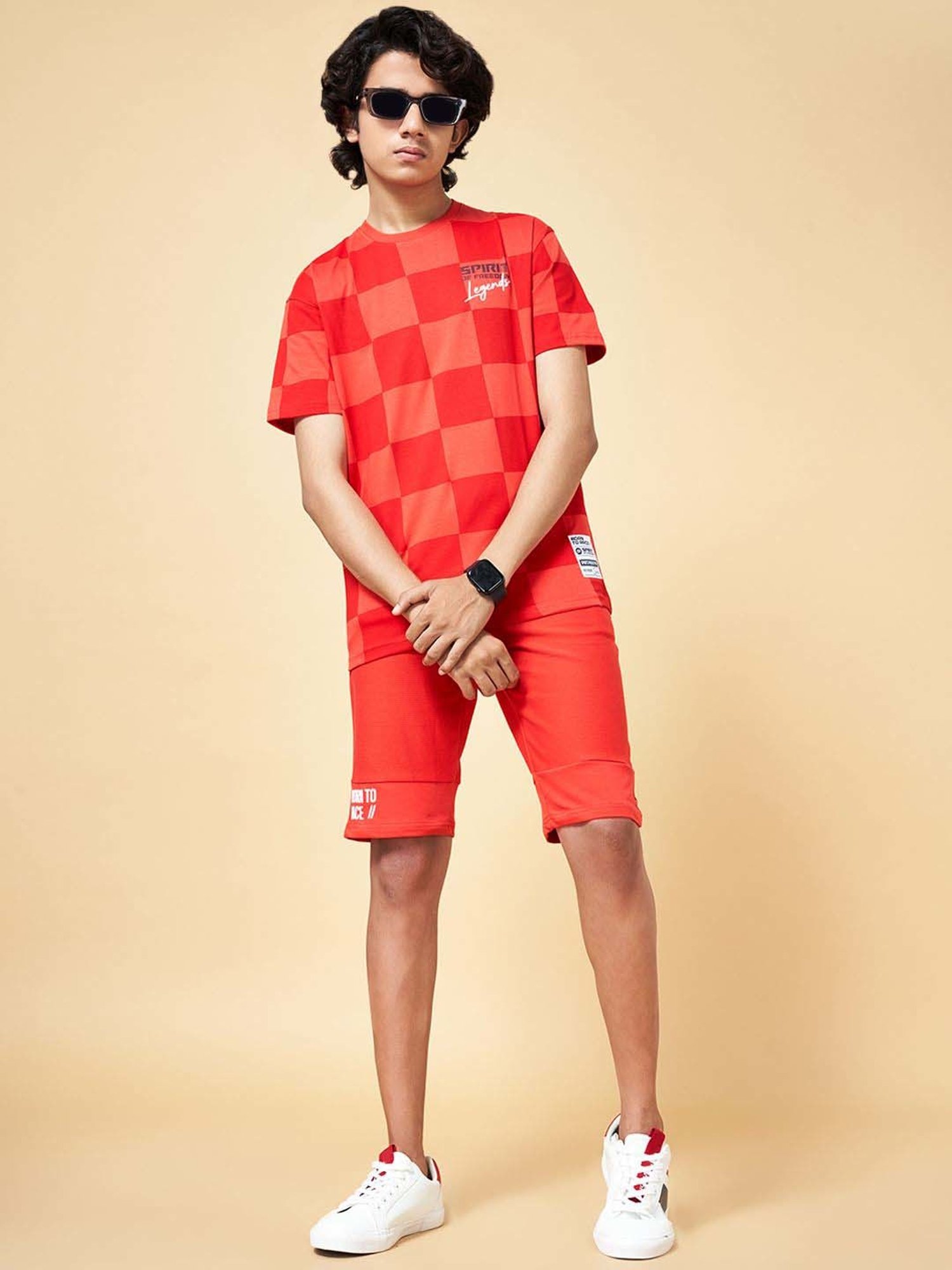 Coolsters by Pantaloons Kids Red Cotton Printed Shorts
