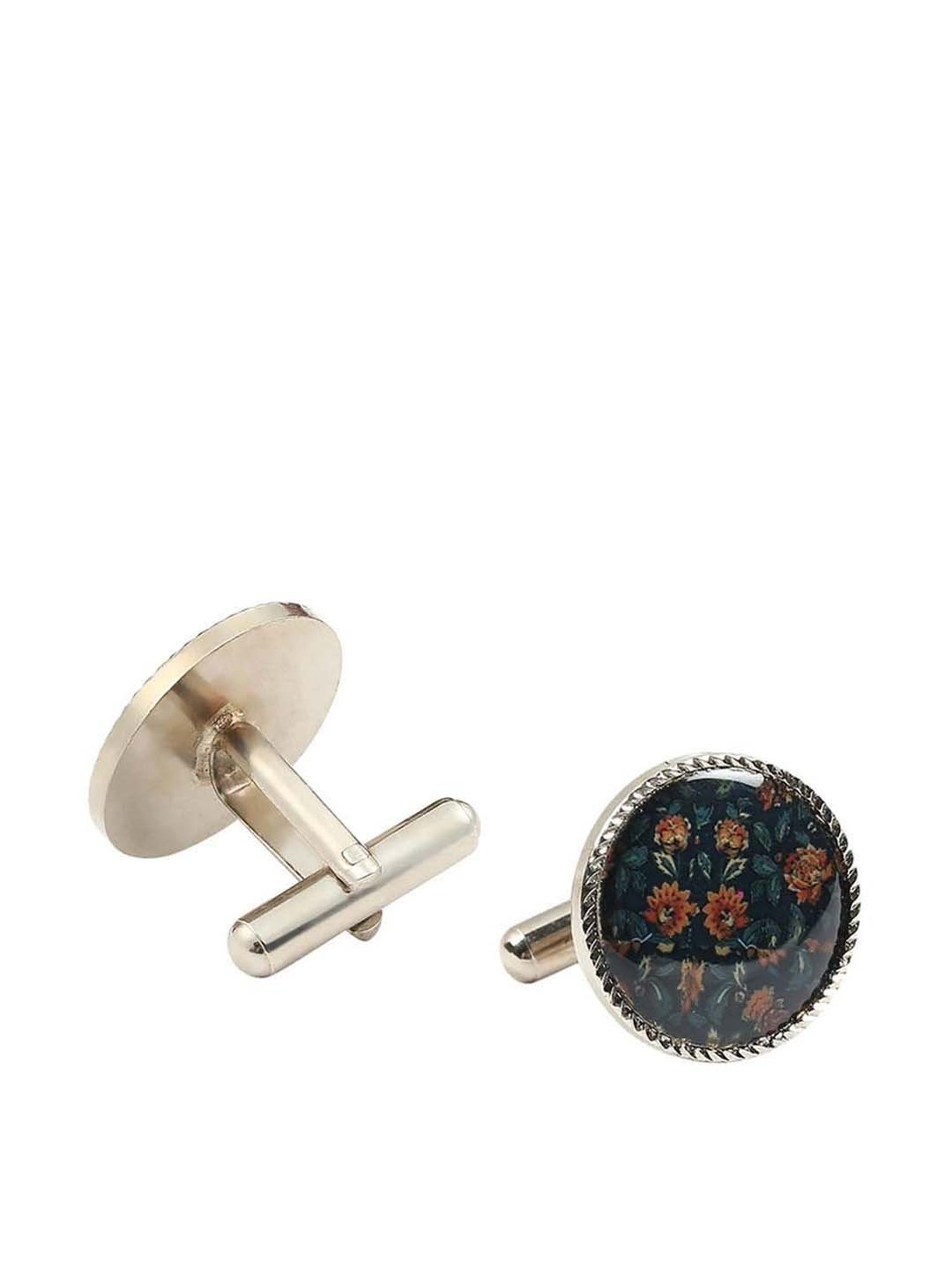 Tossido Green Solid Cufflinks