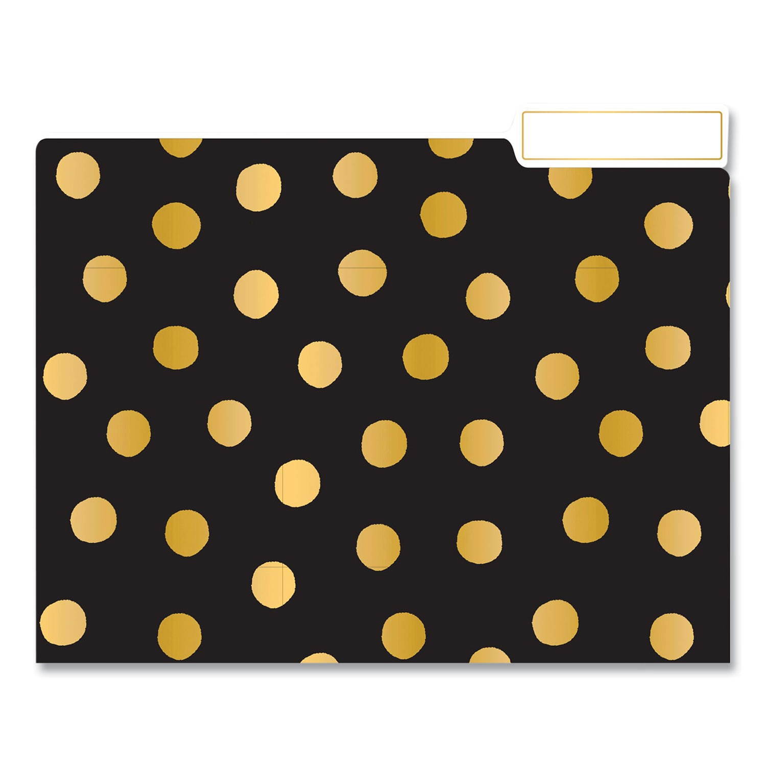Eccolo Fashion File Folders, 1/3 Tabs, Letter, Polka Dot, 9/Pack (ECK2692669)