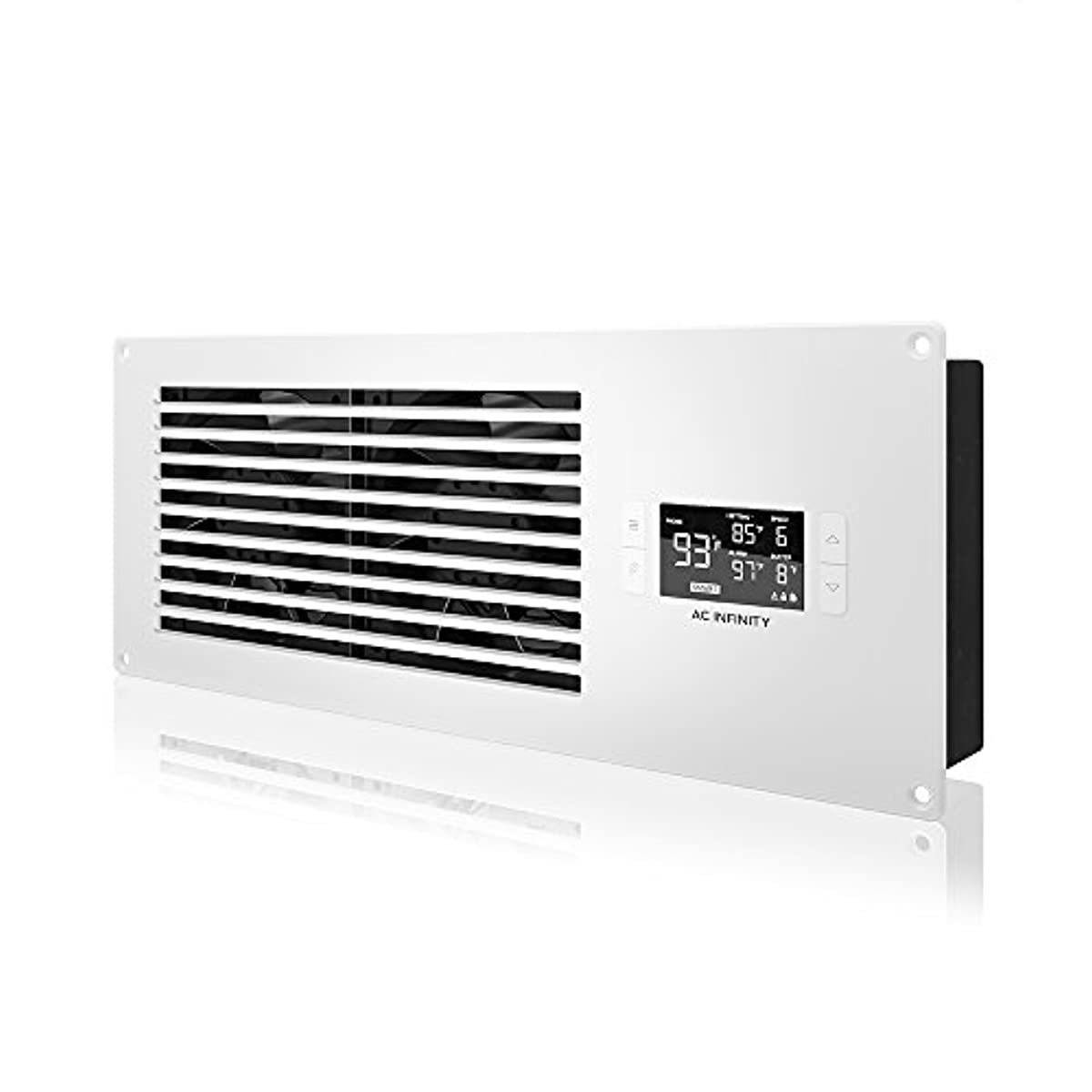 AC Infinity AIRFRAME T7-N White, High-Airflow Cooling Fan System 16", Intake Airflow, for AV Equipment Rooms, Closets, and Enclosures