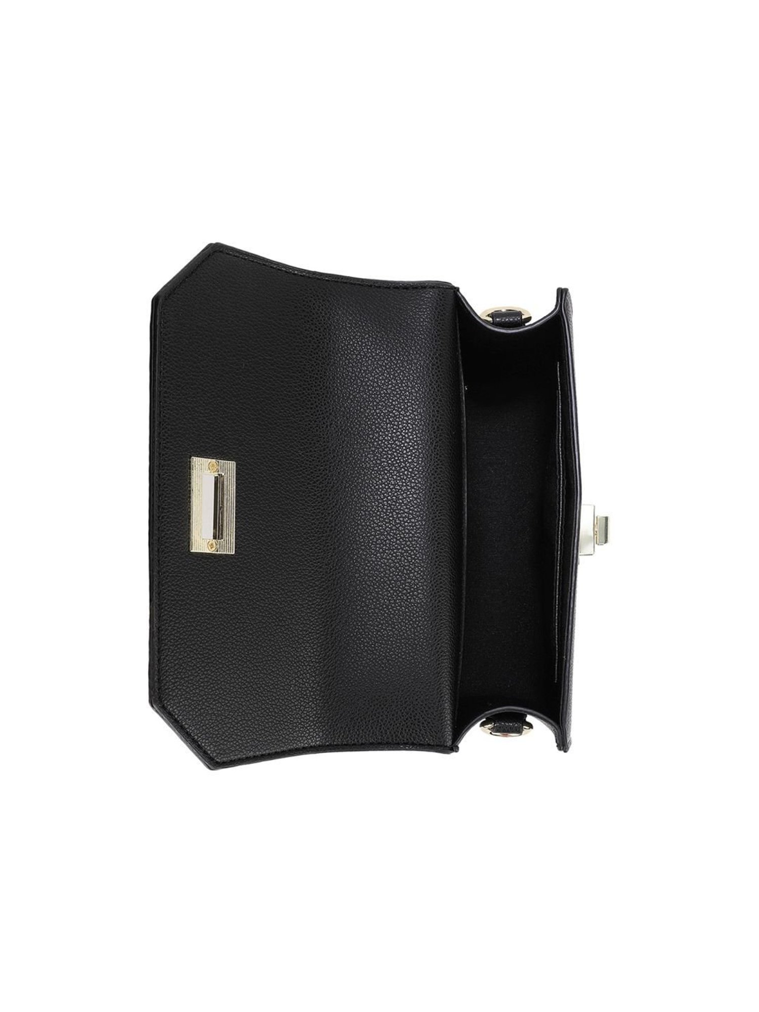 Tyra Lita Black Solid Faux Leather Sling Handbag