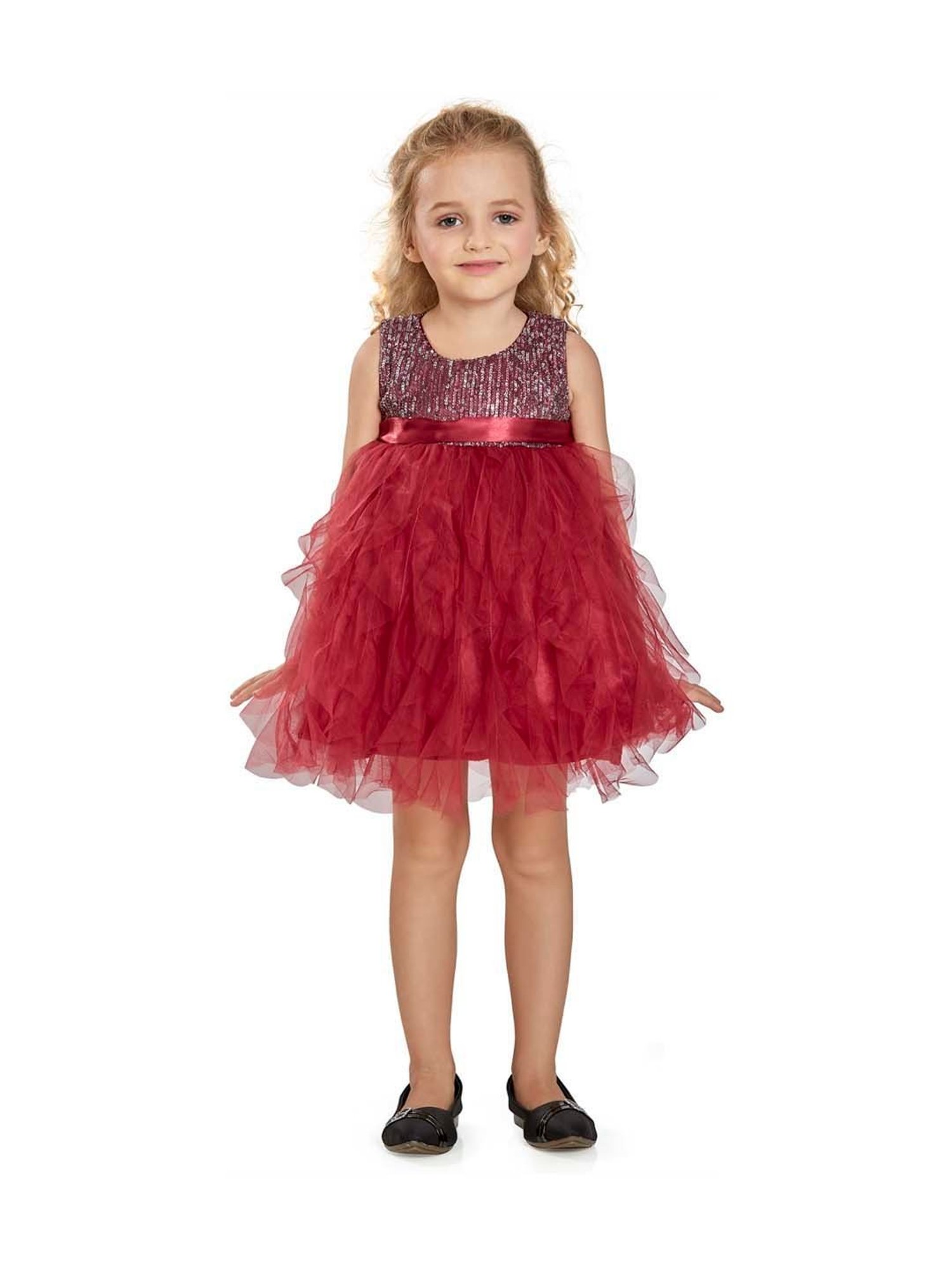Peppermint Kids Red Sequence Dress