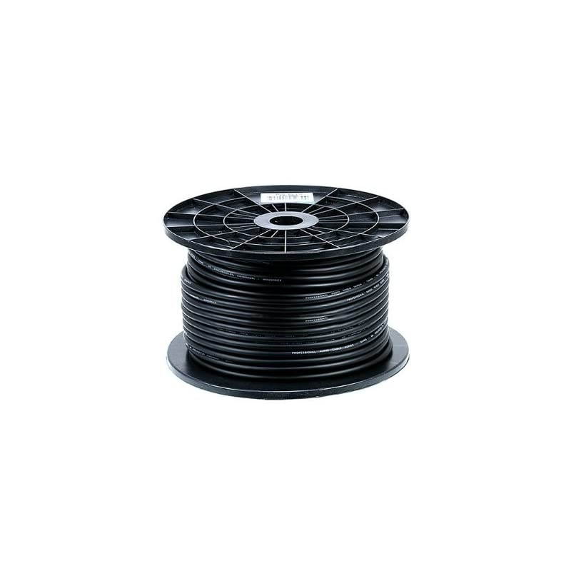 80mm Professional Microphone Bulk 16AWG Cable Cord 250 Feet Black with HighPurity Oxygen Free Copper Conductors and Braided Copper Shield