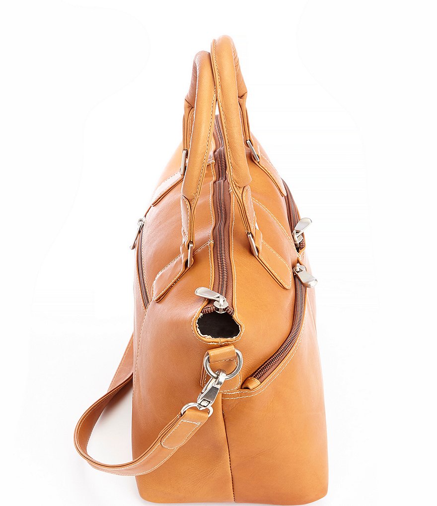 ROYCE New York Leather Luxury Travel Weekender Duffel Bag