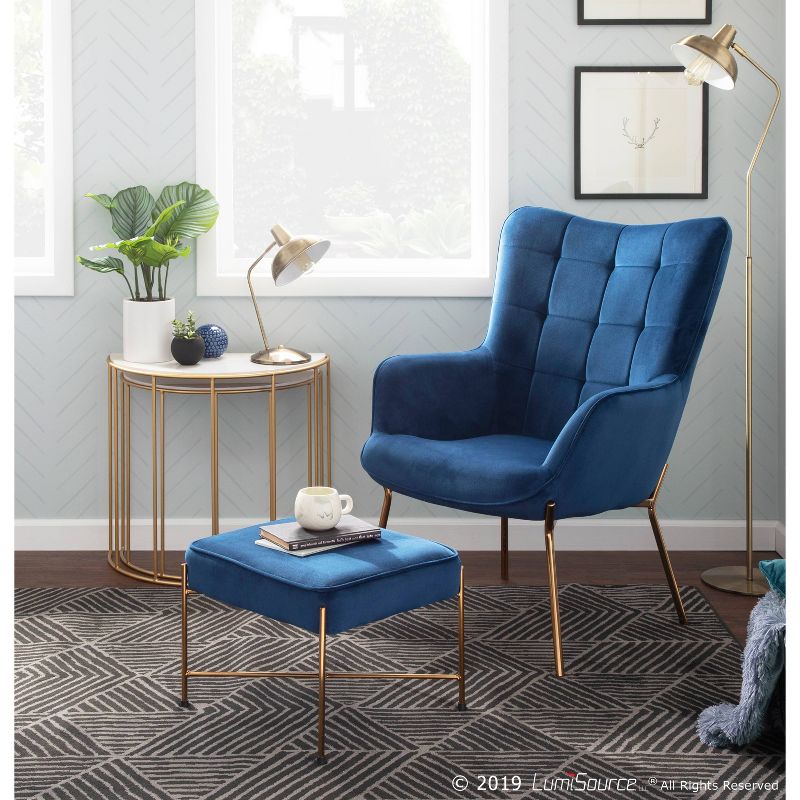 Metal Contemporary Darby Floor Lamp Black (Includes LED Light Bulb) - LumiSource