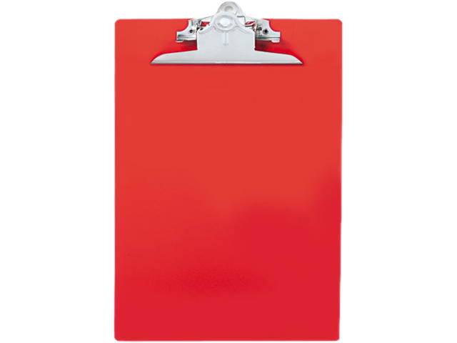 Saunders 21601 Plastic Antimicrobial Clipboard, 1" Capacity, Holds 8-1/2w x 12h, Red