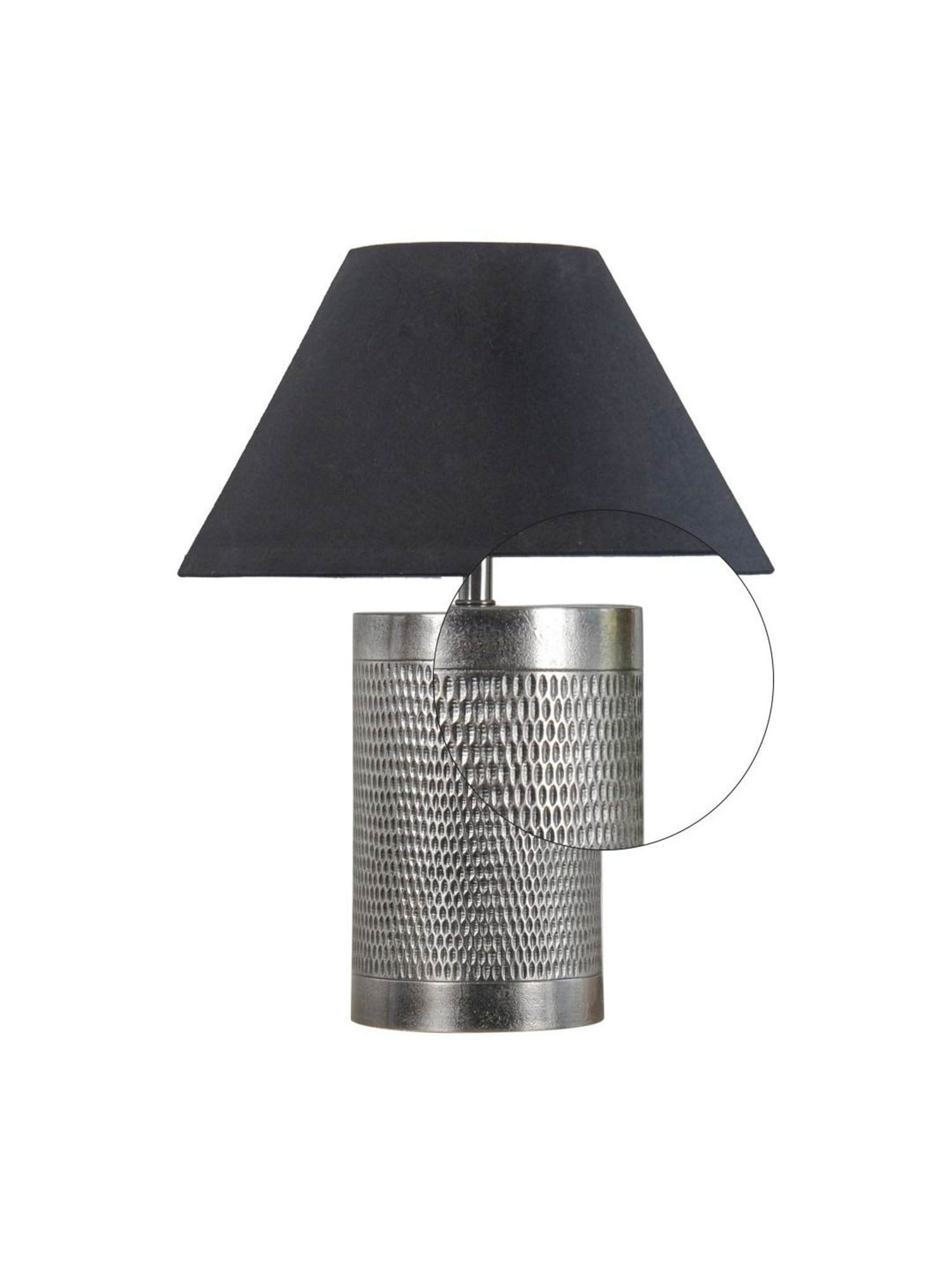Kapoor Lamp Shades Brown & Black Aluminium Ohagun Carved Table Lamp