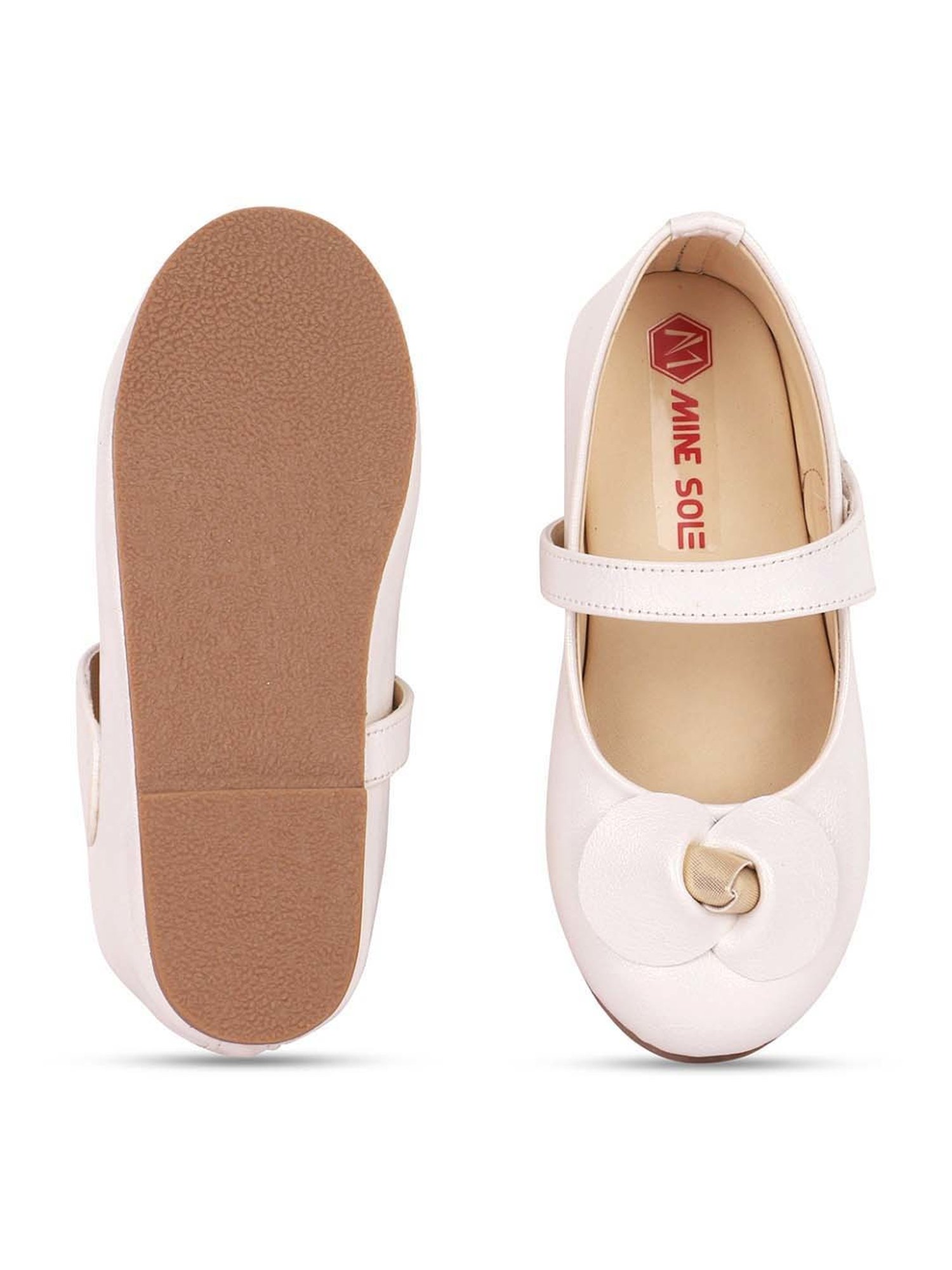 Minesole Kids White Mary Jane Shoes