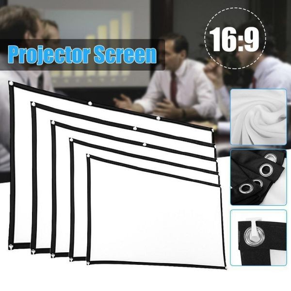 Portable Foldable Projector Screen 16:9 HD Outdoor Home Cinema Theater 3D Movie