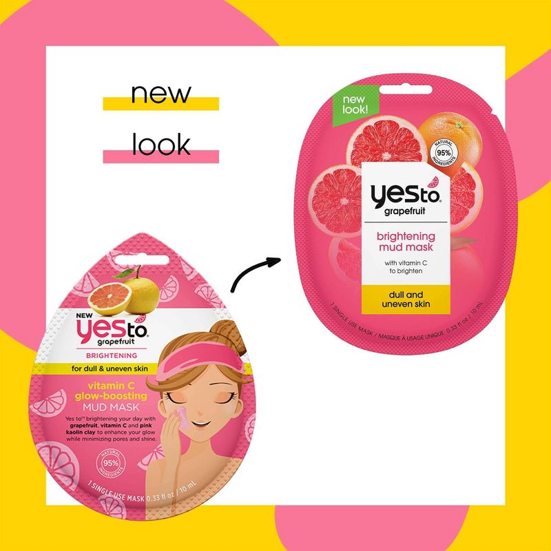 Yes To Grapefruit Single Use Mud Face Mask - .33oz