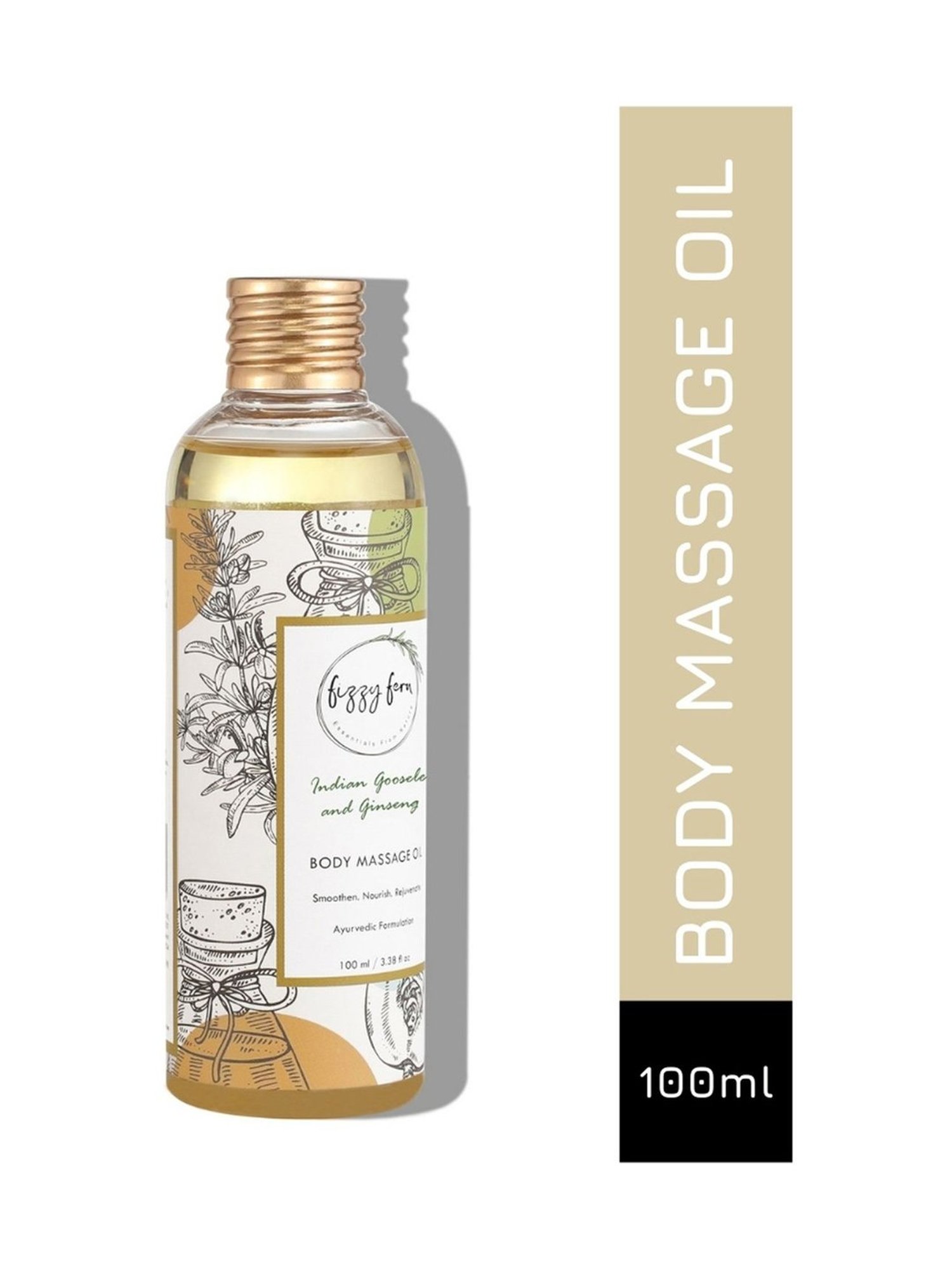 Fizzy Fern Indian Gooseberry & Ginseng Body Massage Oil - 100 ml