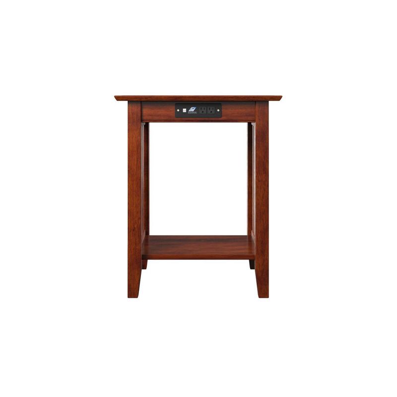Printer Stand Classic Mission USB Charger Walnut - Atlantic Furniture