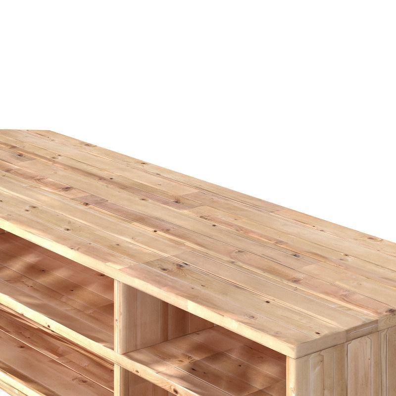 Tyrone Corner TV Stand for TVs up to 52" Natural/Black - Summerland Home