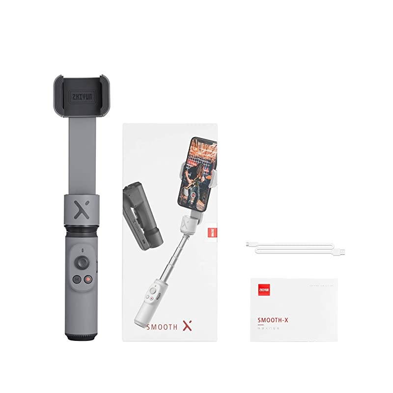 SmoothX Foldable Smartphone 2Axis Gimbal Stabilizer Selfie Stick Vlog Youtuber Gray