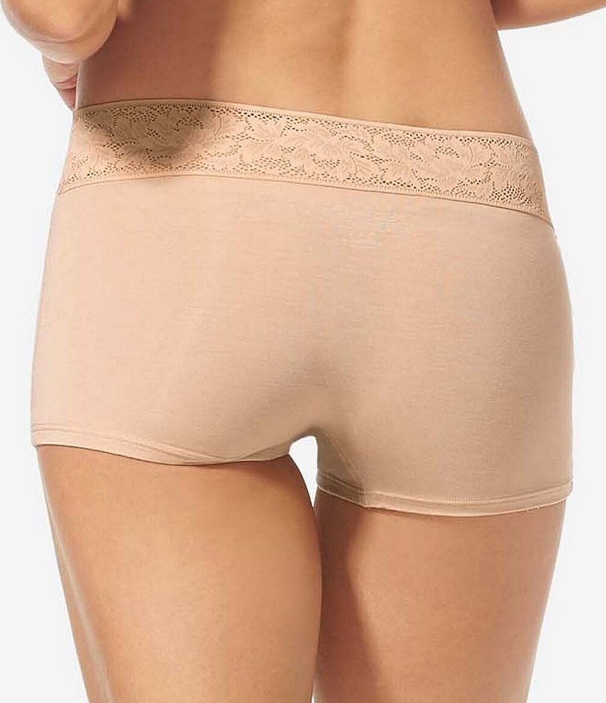 Tommy John Women's Lace Waist Second Skin Boyshort Panty