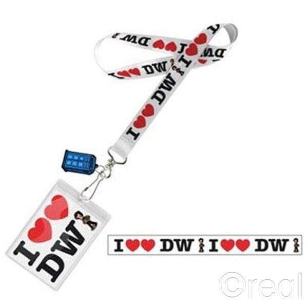 Lanyard - Doctor Who - I Heart Love The Dr w/2D Charm New