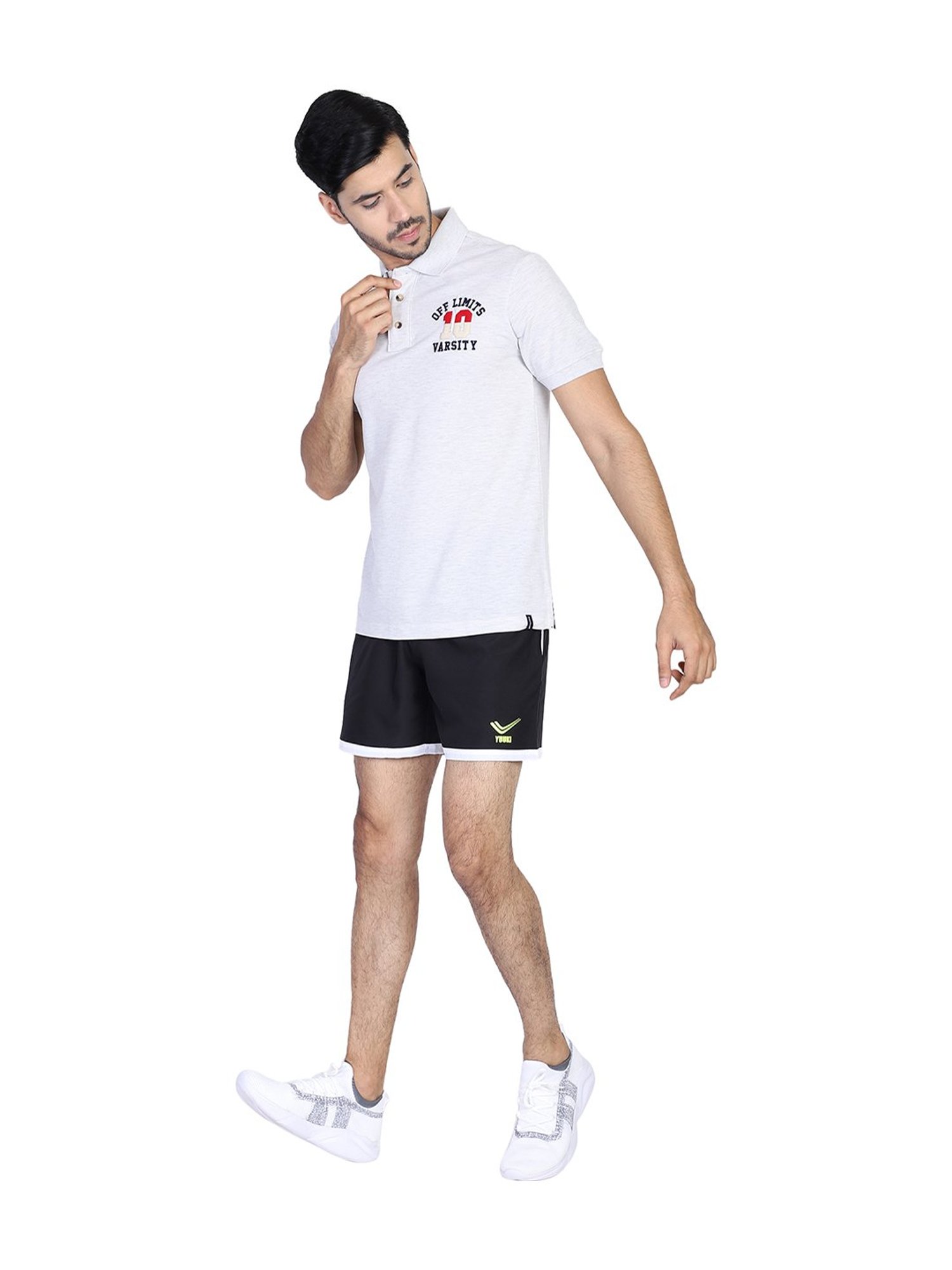 OFF LIMITS Ecru Short Sleeves Polo T-Shirt