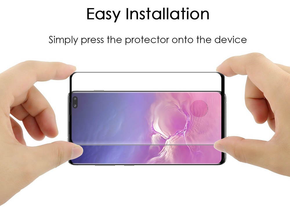 Full Size Tempered Glass 3D Curved Screen Protector for Samsung Galaxy S10 Plus