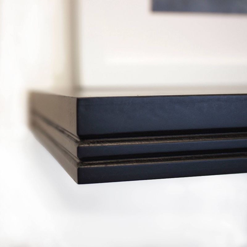 36" x 8" Modern Wall Shelf Black - InPlace