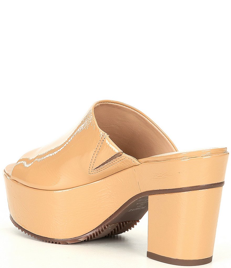 Schutz Coryna Peep Toe Patent Platform Sandal