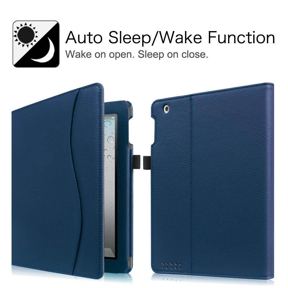 Fintie iPad 2/3/4 Case [Corner Protection] - [Multi-Angle Viewing] Folio Smart Stand Cover with Pocket, Auto Sleep/Wake for Apple iPad 2, iPad 3 & iPad 4th Gen with Retina Display, Navy