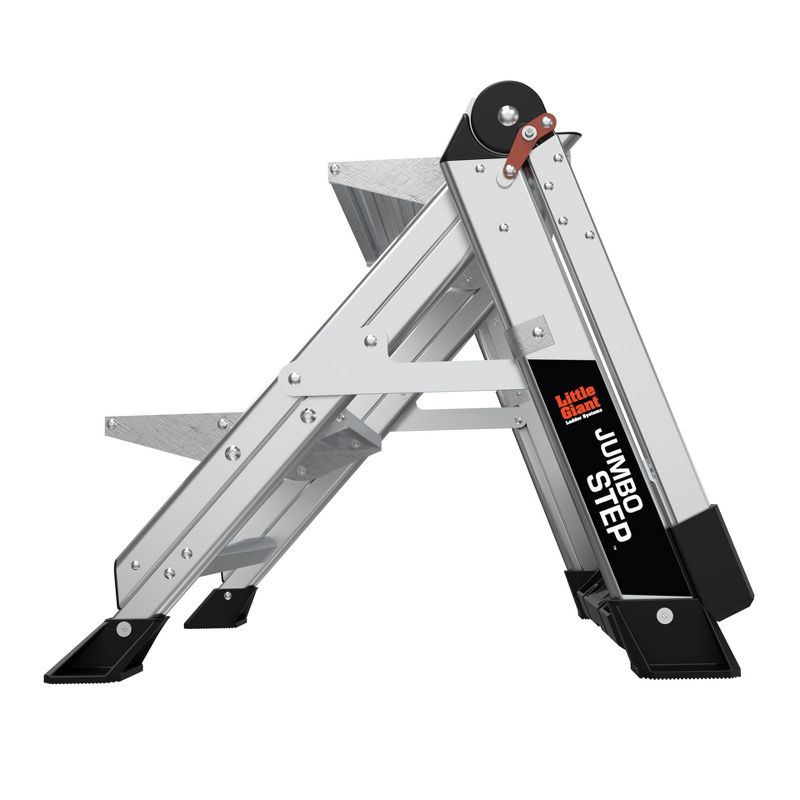 Little Giant Ladder Systems 2-step ANSI Type IAA 375 lb rated Aluminum Stepstool with handrail Gray