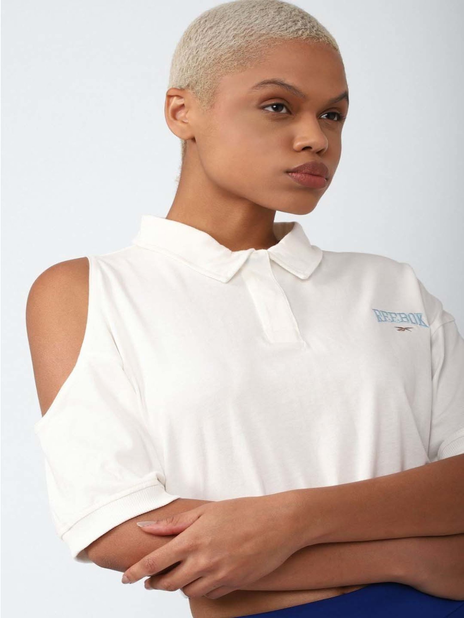 Reebok Off-White Cotton T-Shirt