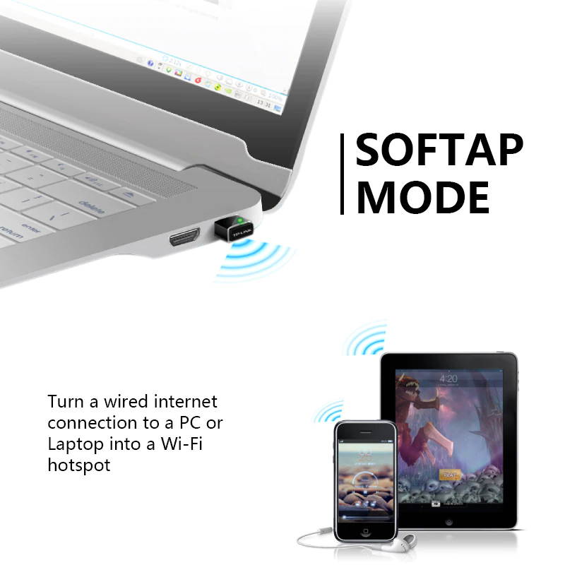 1 pcs TP LINK 150Mbps Wireless Network Card IEEE802.11n Wifi Adapter 2.4G USB Wifi Antenna Adapter WIFI Dongle for PC