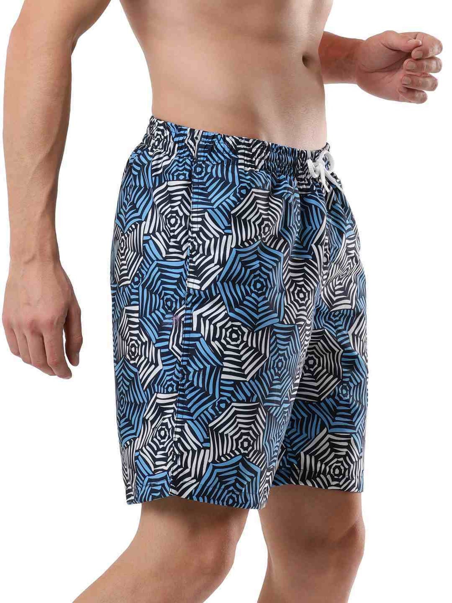 Speedo Pure Blue Regular Fit Printed Swim Shorts