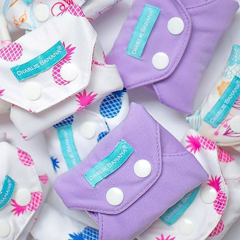 Charlie Banana Feminine Pad Super Absorbency - Peony Blossom - 3pk