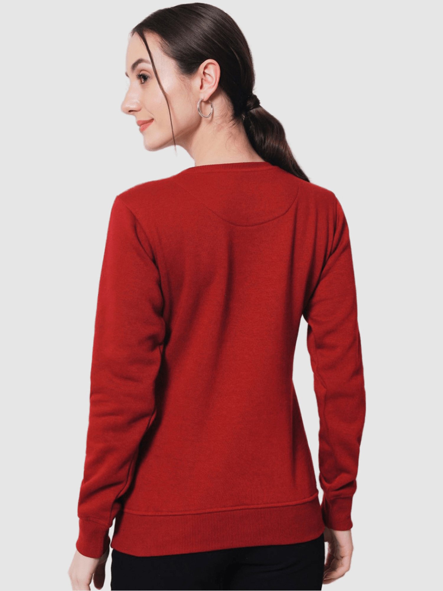 TAB91 Red Graphic Print Sweatshirt