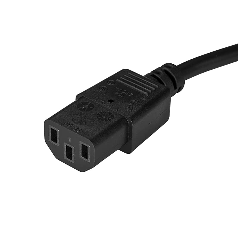 com Hospital Grade Power Cord - 15 ft / 4.5m - NEMA 5 15P to C13 - Power Supply Cord - Monitor Power Cable, Black