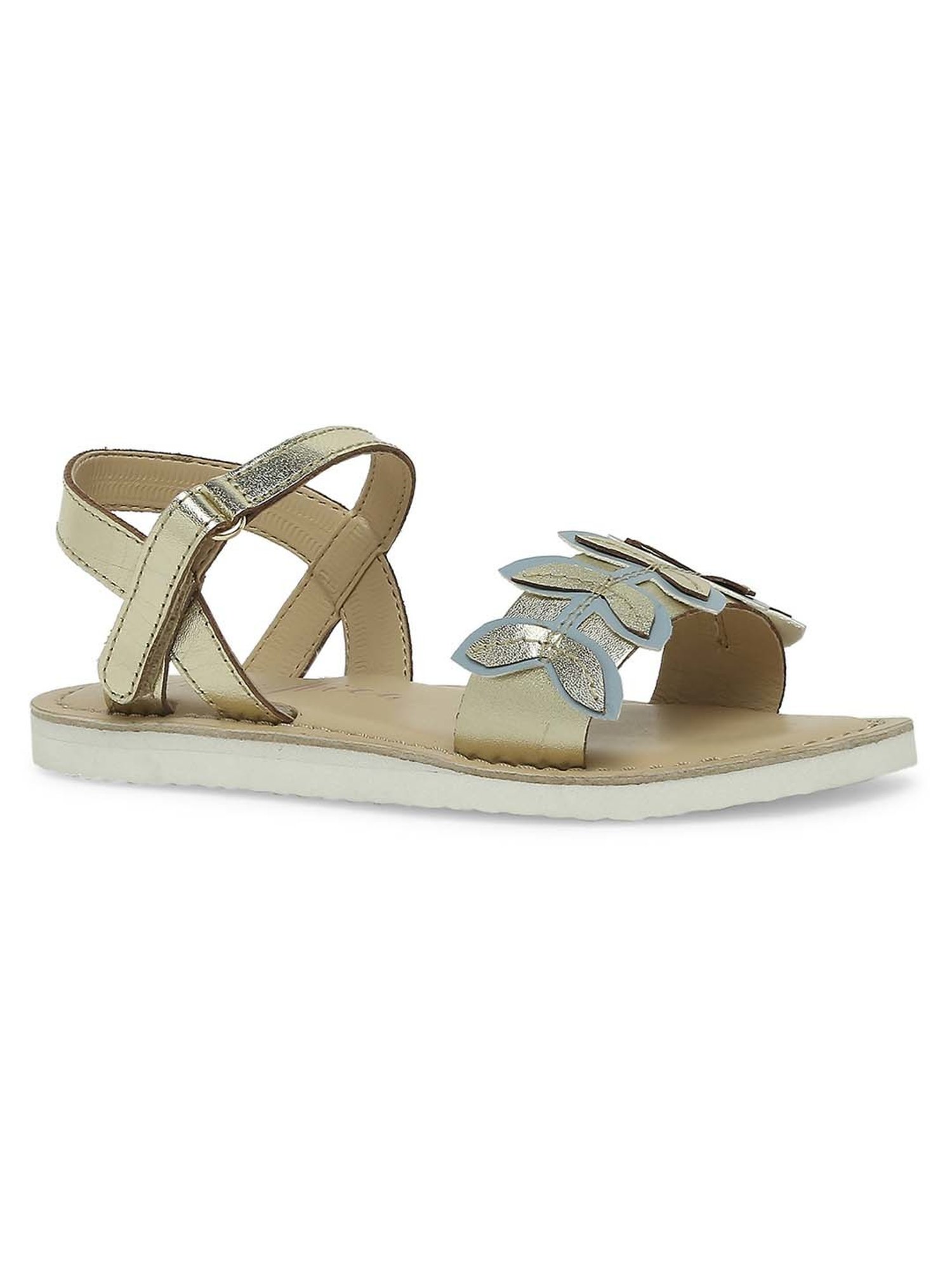 Aria Nica Kids PETAL Gold Casual Sandals
