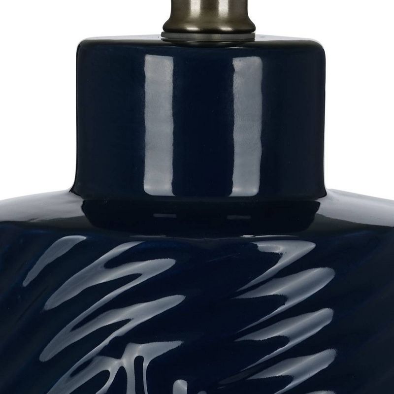 20" Textured Ceramic Table Lamp (Includes LED Light Bulb) Blue - Cresswell Lighting