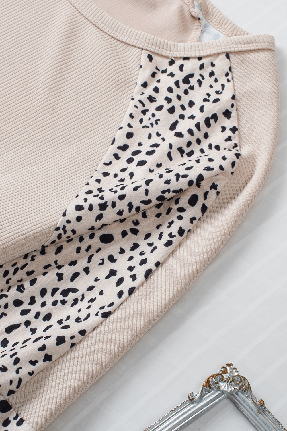 Blank Sweatshirt - Blush Pink Bishop Sleeve Animal Print Long Sleeve Shirt Customized