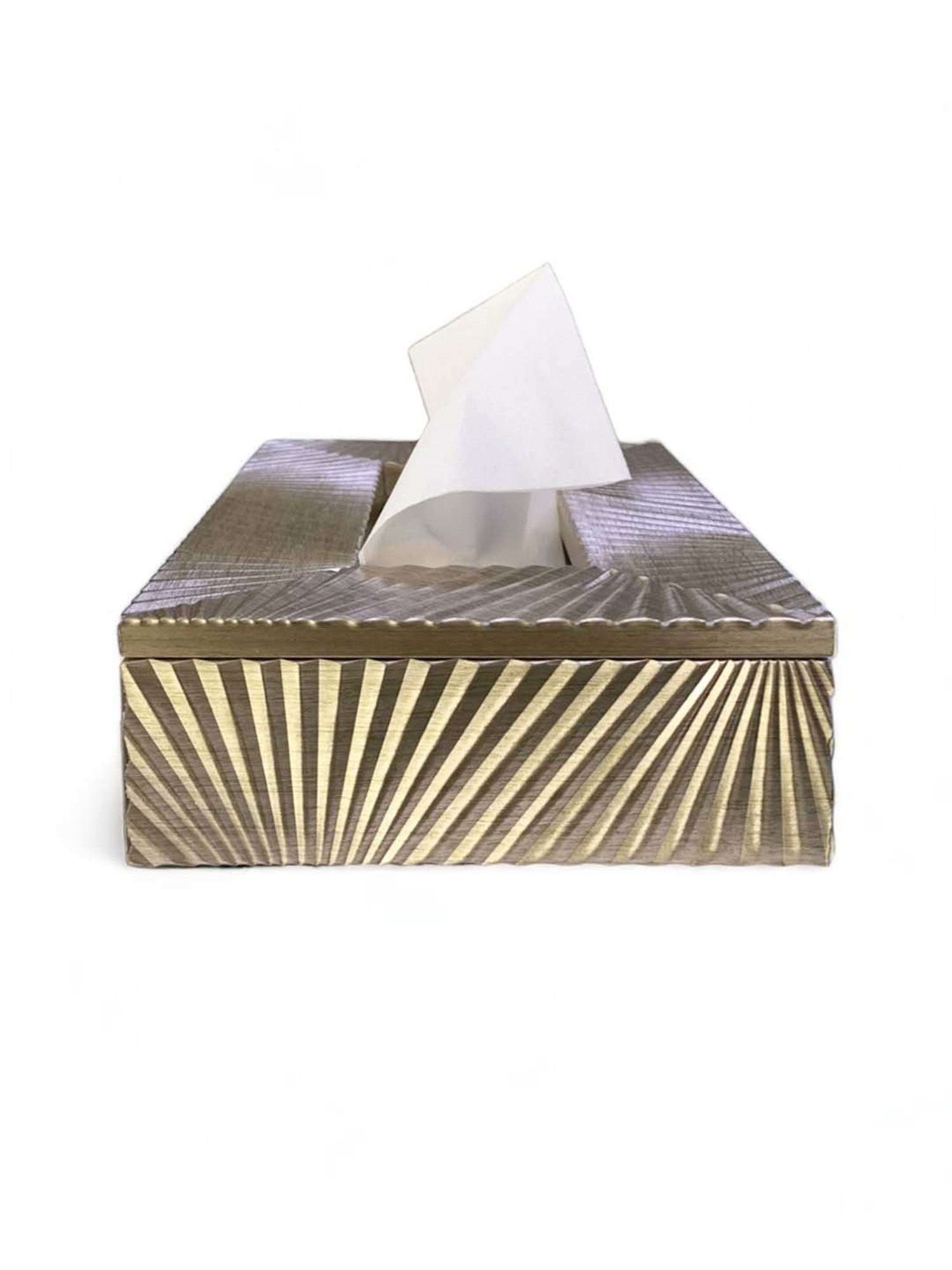 Art Street Silver Engineered Wood Rectangle Tissue Paper Napkin Box