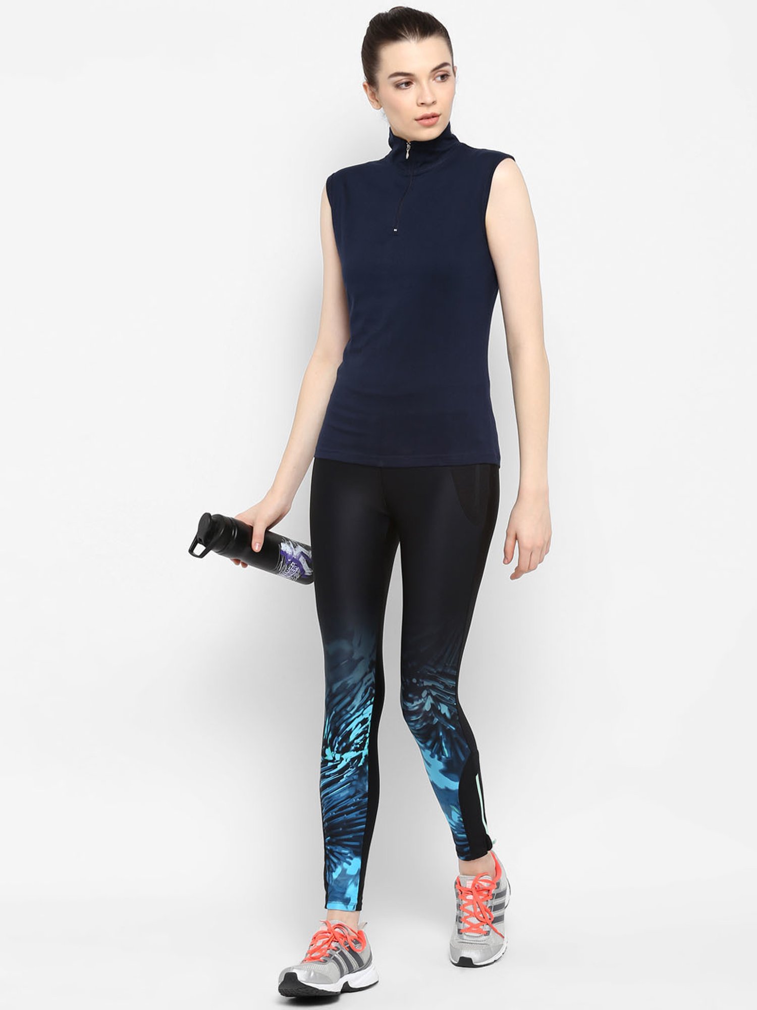 Appulse Navy Cotton Slim Fit T-Shirt