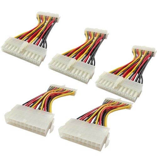 Akust PSU 20pin Male to 24pin Female Power Wire Cable 5.4 Inch 5 PCS