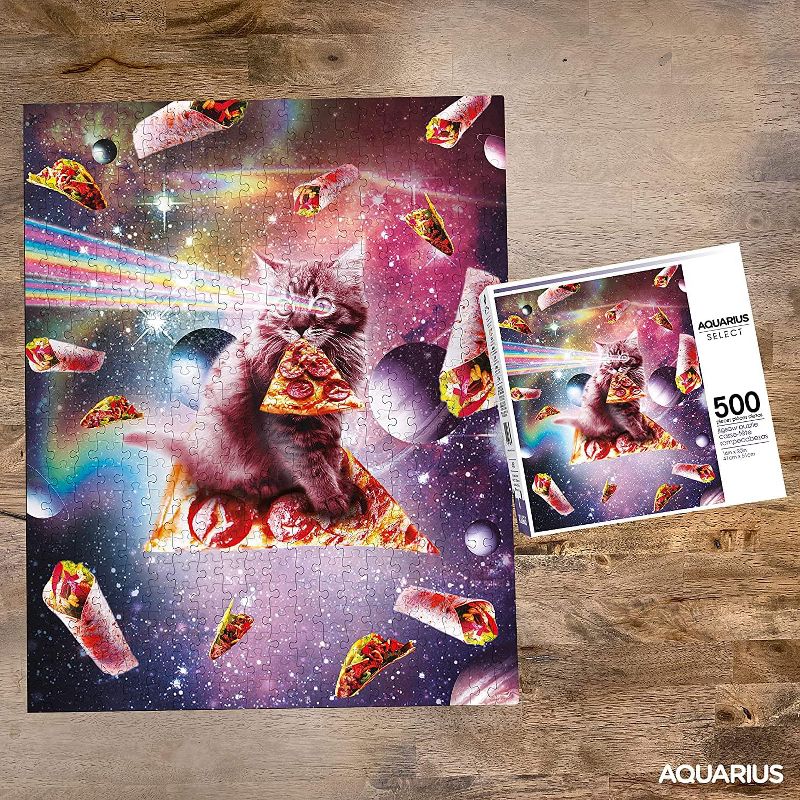 NMR Distribution Random Galaxy Pizza Cat 500 Piece Jigsaw Puzzle
