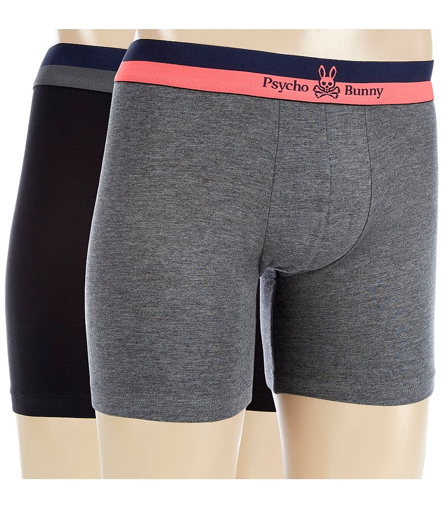 Psycho Bunny Pima Cotton Modal Boxer Briefs 2-Pack