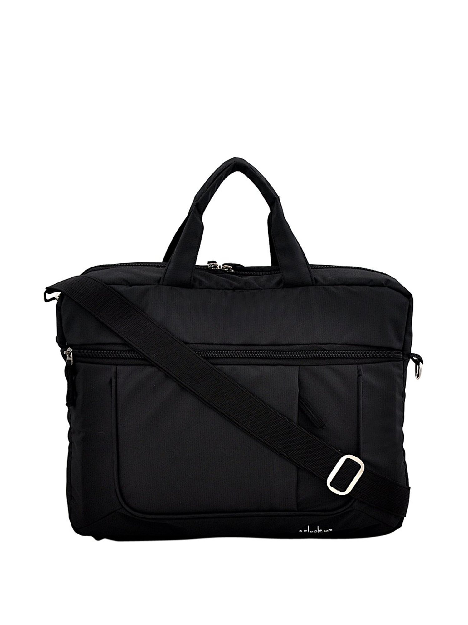 Yelloe Black Medium Laptop Messenger Bag