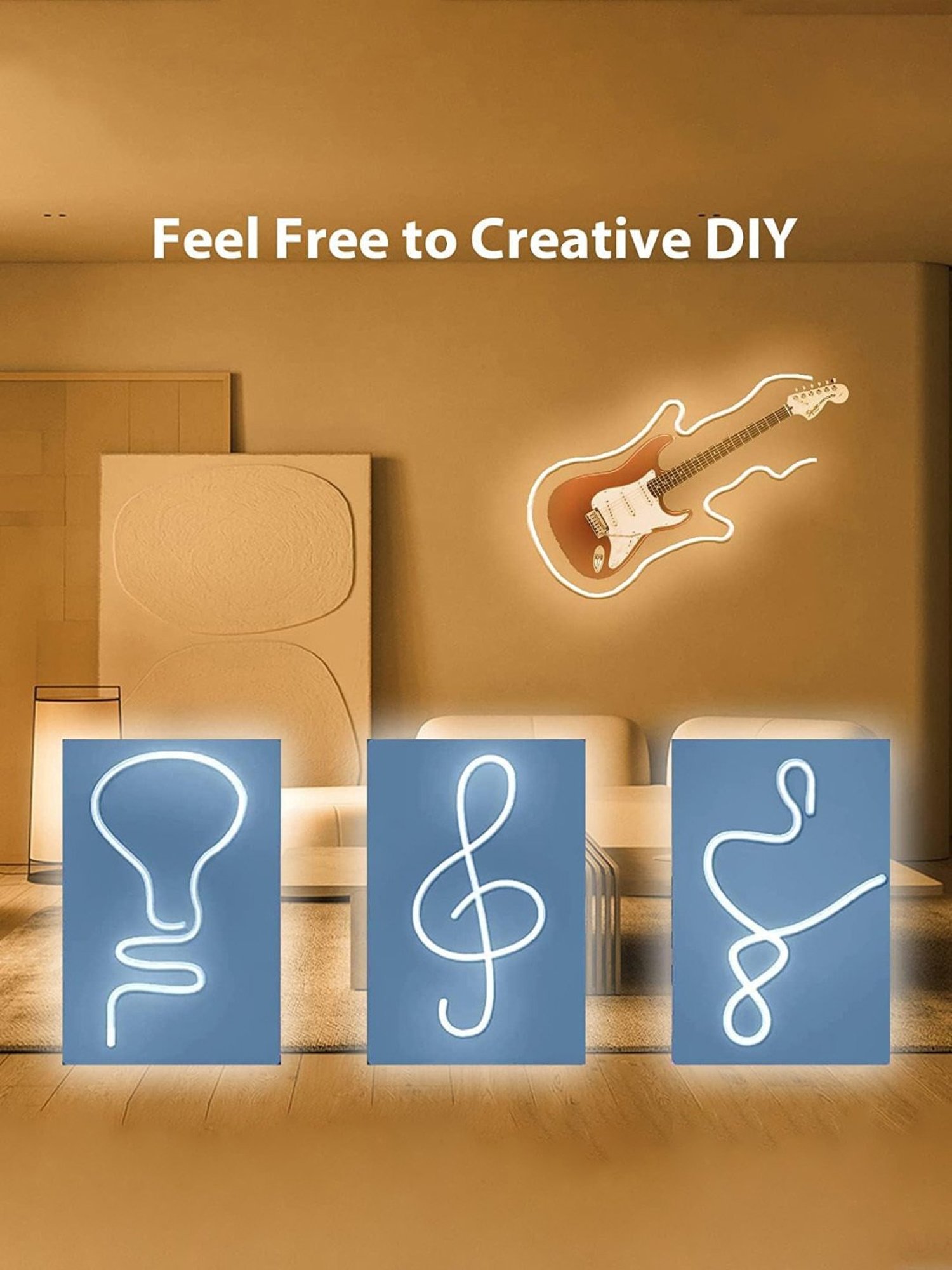 Xergy LED Neon Strip Lights 5Mtr, IP67 Waterproof Neon Rope Light for Home Decoration (Warm White)