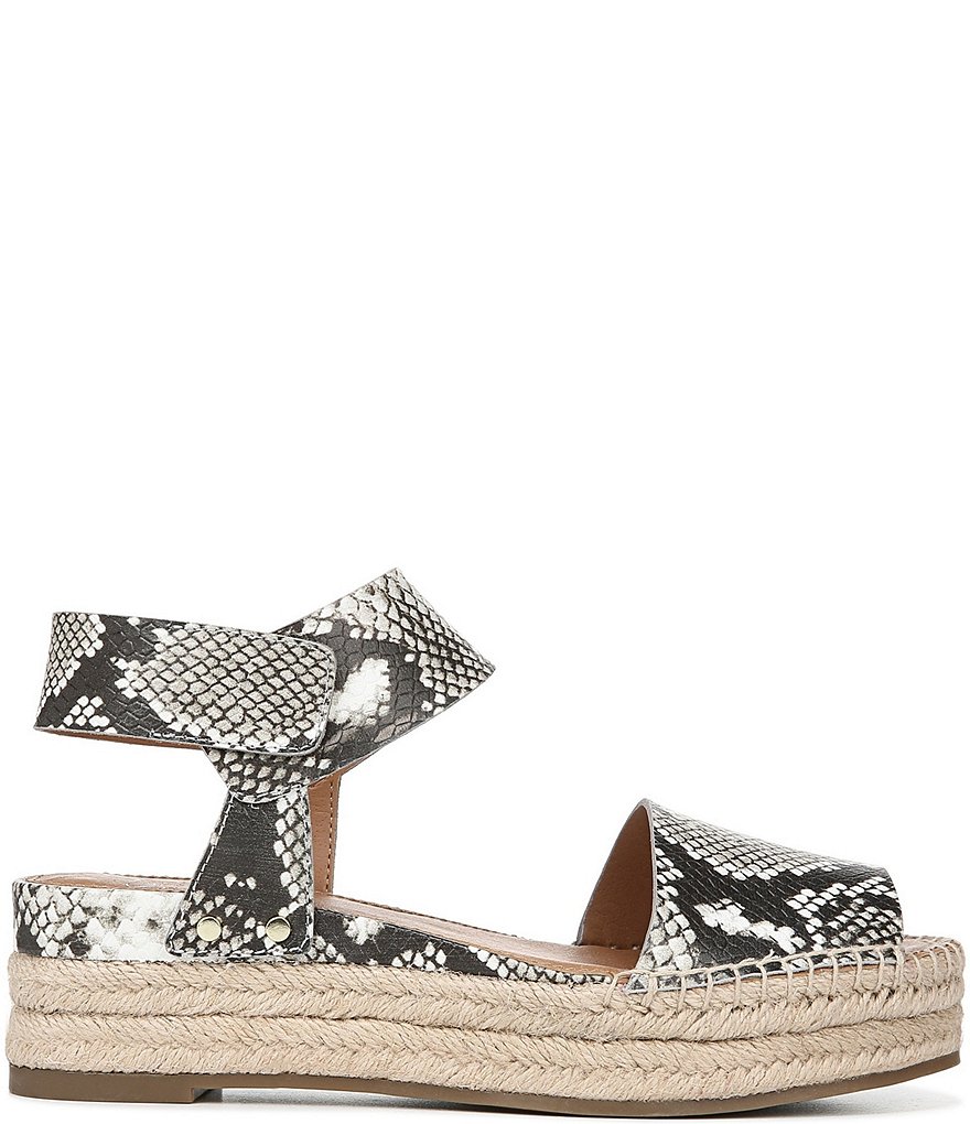 Sarto by Franco Sarto Oak Snake Print Leather Espadrille Wedges