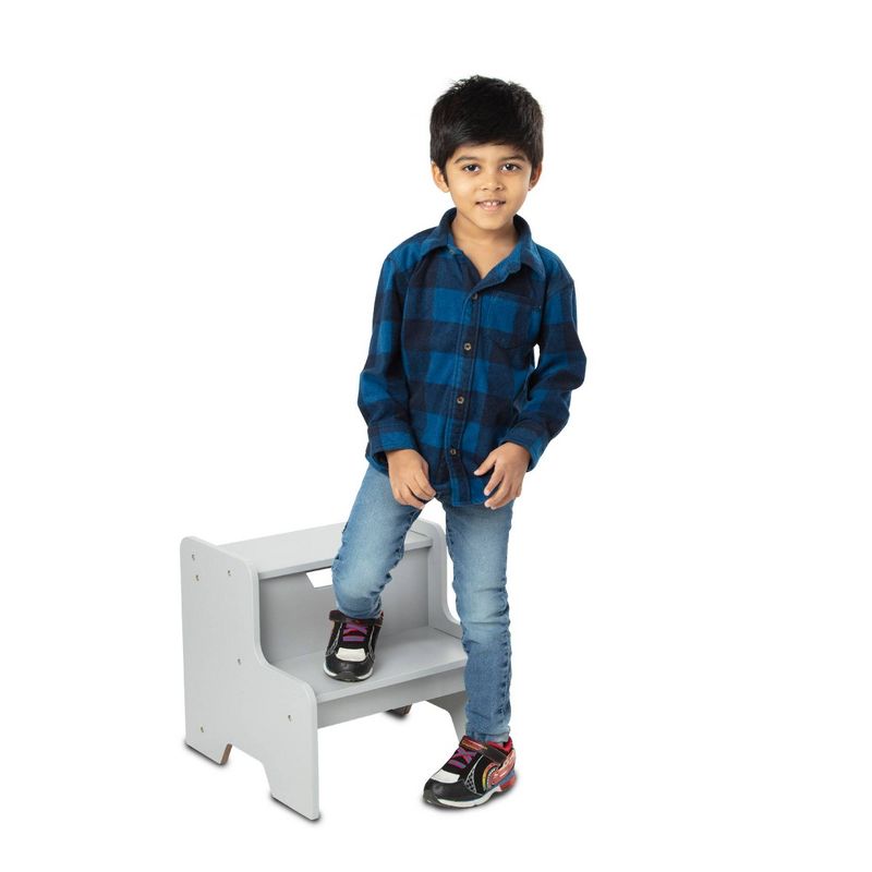 Melissa & Doug Wooden Step Stool - Gray