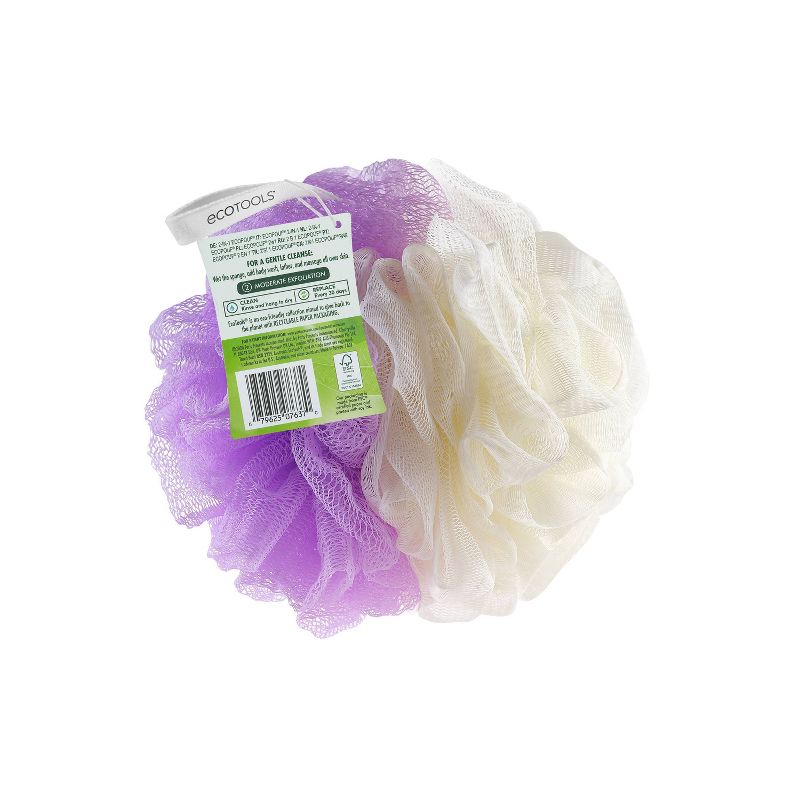 EcoTools 2-in-1 Pouf - Purple and Cream