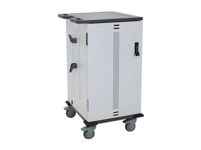 Ergotron YESBASGMPW4 YES Basic 36 Unit Charging Cart - Metallic Gray, Polar White