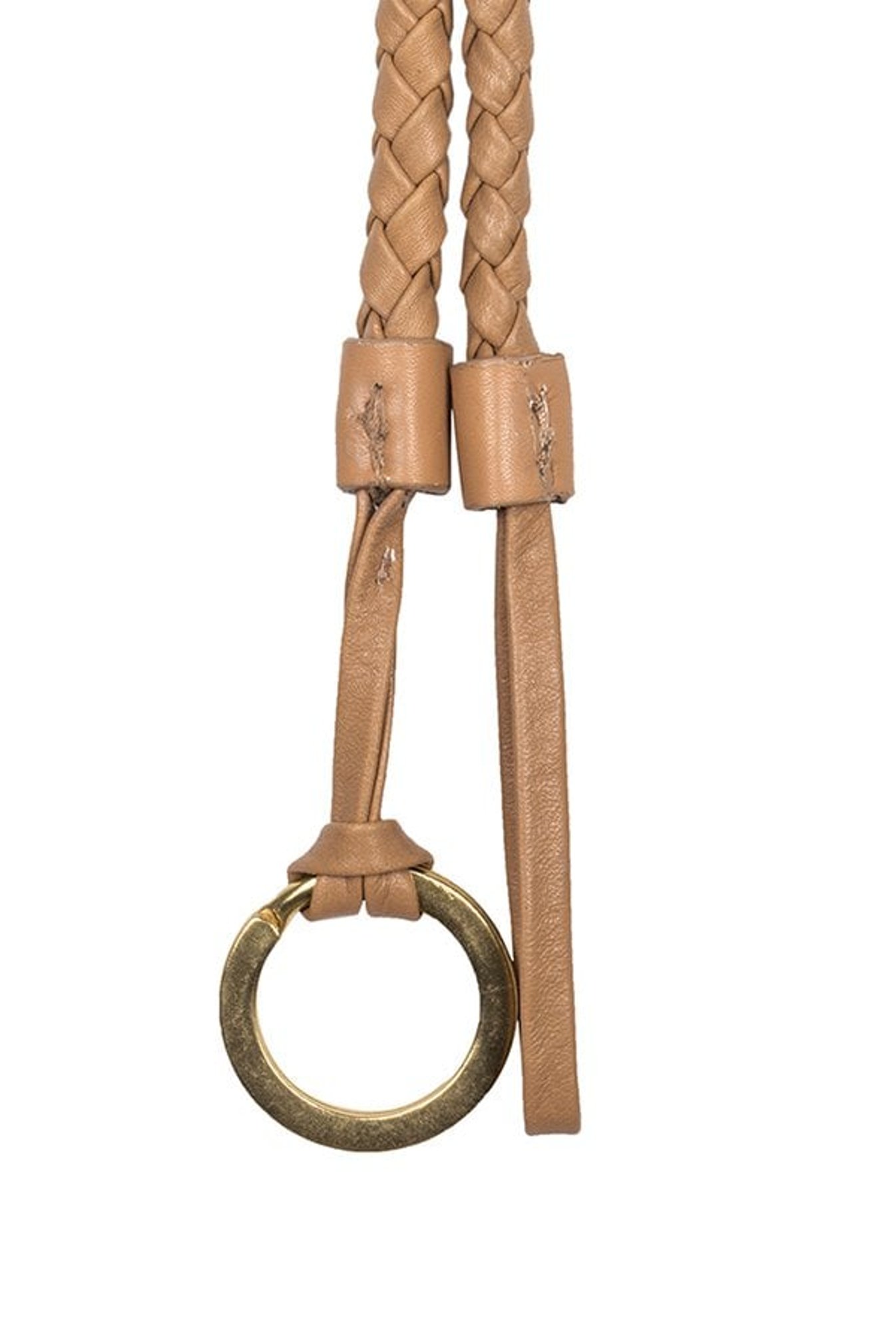 Hidesign Pondicherry Paris Rope Tan Leather Keyring
