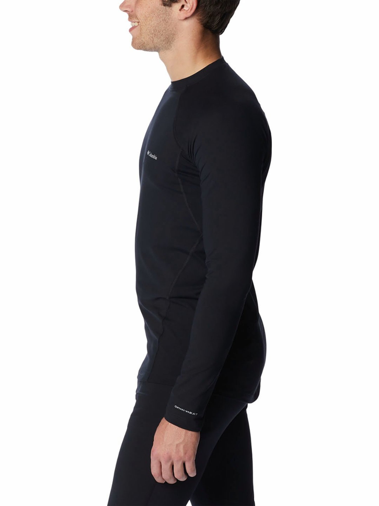 Columbia Men Black Midweight Stretch Long Sleeve Thermal Top